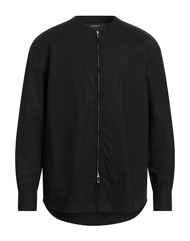 EMPORIO ARMANI Solid colour shirt Black 100% Cotton