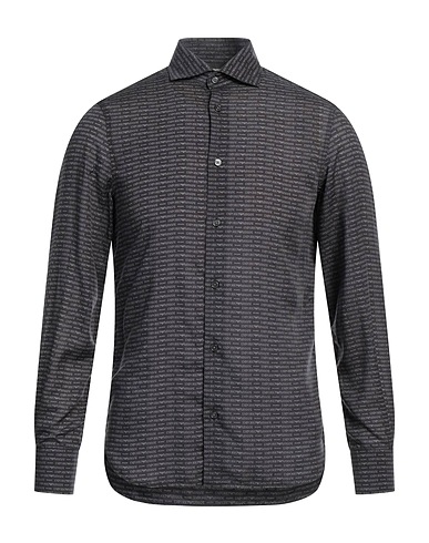 EMPORIO ARMANI Hemd mit Muster Schwarz 100% Lyocell