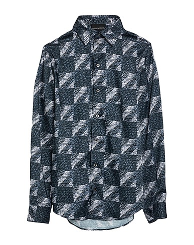 EMPORIO ARMANI Patterned shirt Grey 100% Polyester