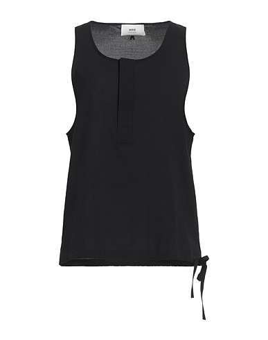 AMI ALEXANDRE MATTIUSSI Top Schwarz 100% Baumwolle