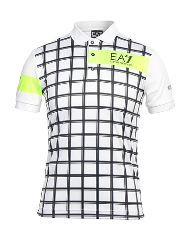 EA7 Polo shirt White 100% Recycled polyester