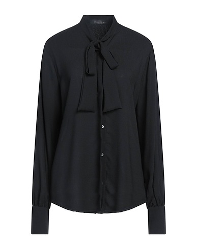 MESSAGERIE Solid color shirts & blouses PATRIZIO PISCAGLIA Black 100% Polyester