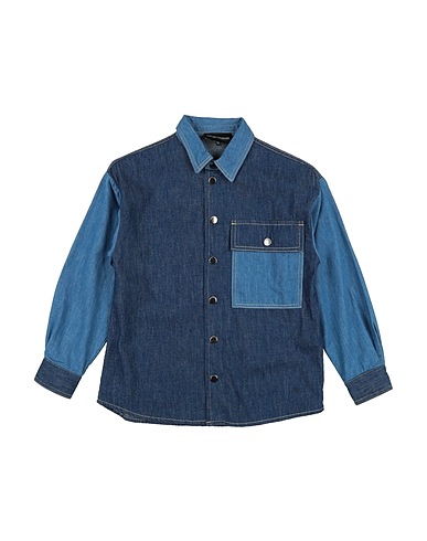 EMPORIO ARMANI Camicia di jeans Blu 100% Cotone