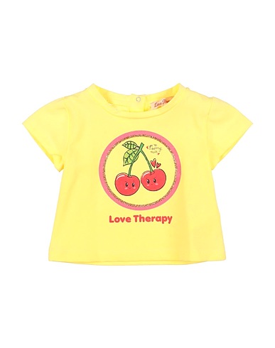 LOVE THERAPY T-shirt Yellow 94% Cotton, 6% Elastane