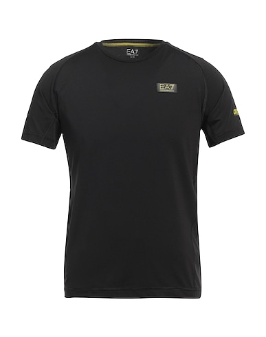 EA7 T-shirt Nero 92% Poliestere riciclato, 8% Elastan
