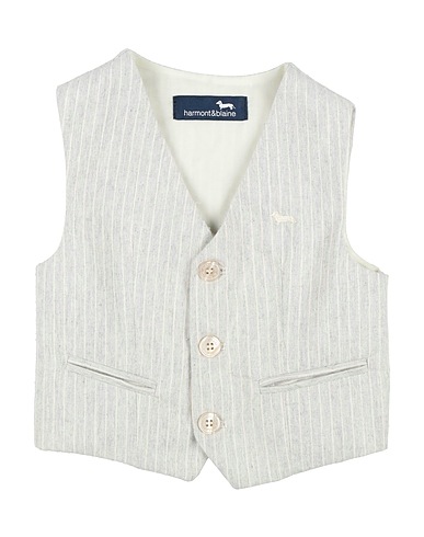 HARMONT & BLAINE Waistcoat Light grey 100% Cotton