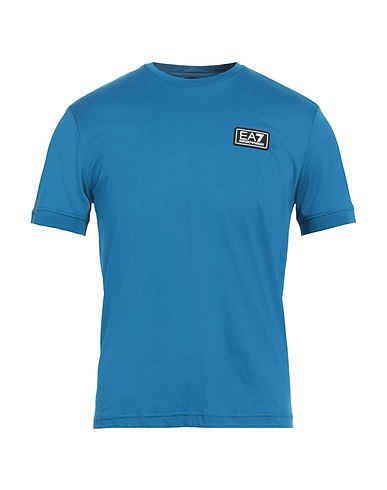 EA7 T-shirt Deep teal 100% Cotton, Elastane, Polyamide, Polyester