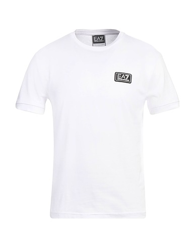 EA7 T-shirt White 100% Cotton, Elastane, Polyamide, Polyester