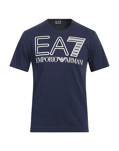 EA7 T-shirt Blu navy 100% Cotone