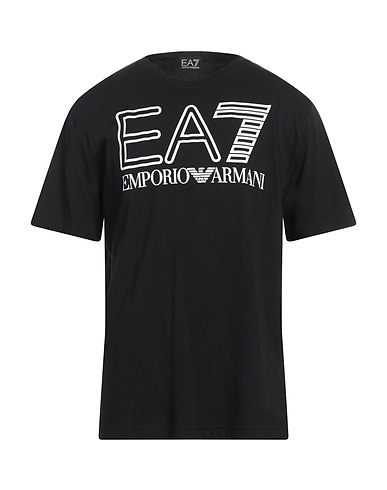 EA7 T-shirt Black 100% Cotton