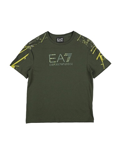 EA7 T-shirt Military green 100% Cotton