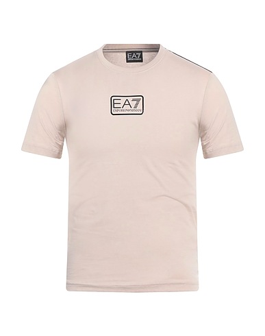 EA7 T-shirt Beige 100% Cotton
