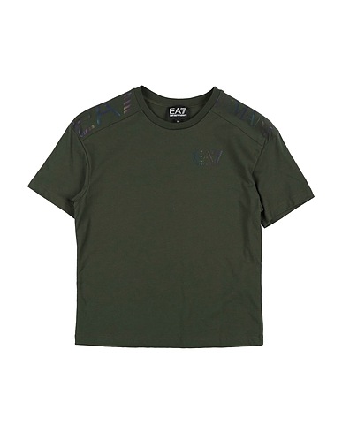 EA7 T-Shirt Dunkelgrün 100% Baumwolle