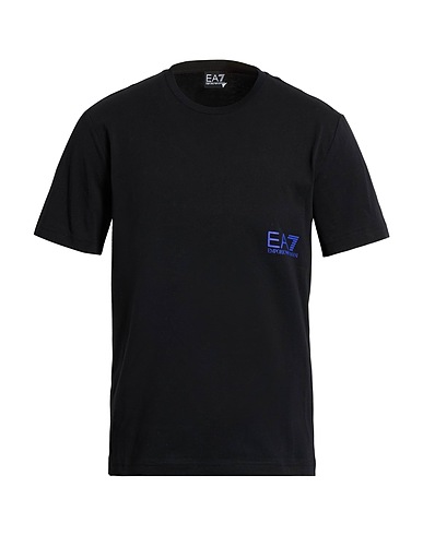 EA7 T-shirt Black 100% Cotton