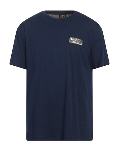 EA7 T-shirt Blu navy 100% Cotone