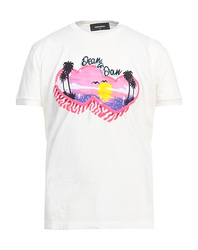 DSQUARED2 T-shirt Ivory 100% Cotton