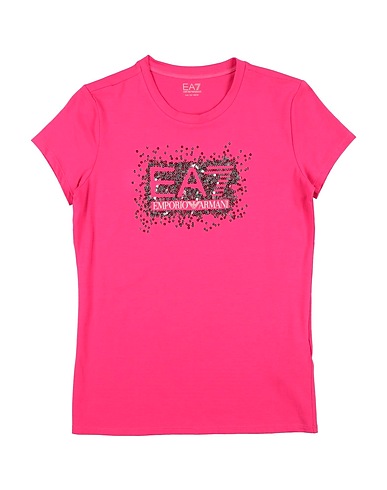 EA7 T-shirt Fuchsia 95% Cotton, 5% Elastane