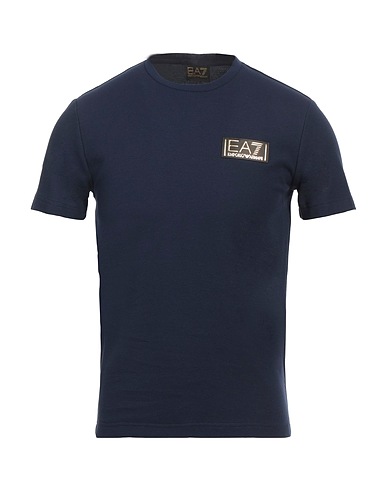 EA7 T-shirt Navy blue 100% Cotton