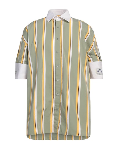 RAF SIMONS Striped shirt Sage green 100% Cotton