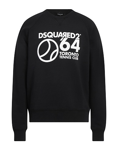 DSQUARED2 Sweatshirt Black 100% Cotton, Elastane