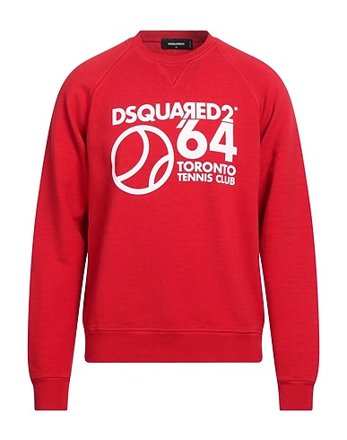DSQUARED2 Sweatshirt Red 100% Cotton, Elastane