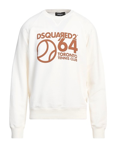 DSQUARED2 Sweatshirt Cream 100% Cotton, Elastane