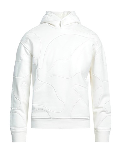EMPORIO ARMANI Hooded track jacket  White 100% Cotton, Polyester