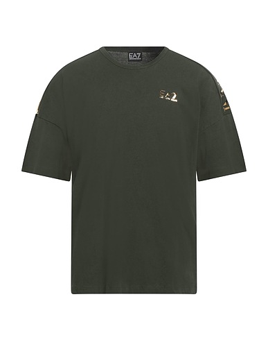 EA7 T-shirt Vert militaire 100% Coton