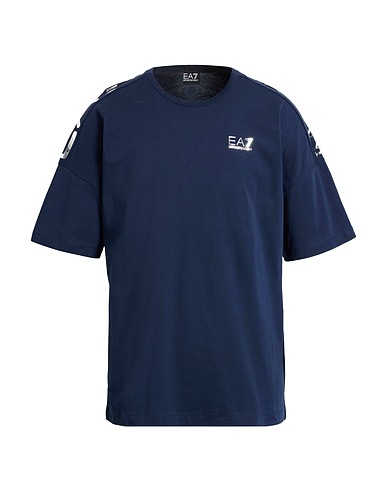 EA7 T-shirt Blu notte 100% Cotone