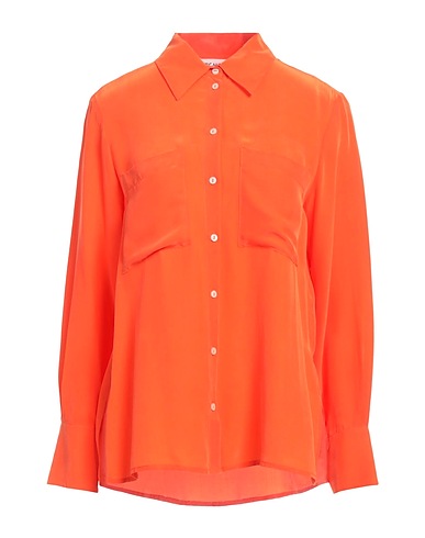 ATTIC AND BARN Solid color shirts & blouses Orange 68% Viscose, 32% Silk