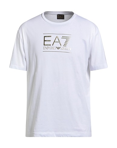 EA7 T-Shirt Weiß 100% Baumwolle