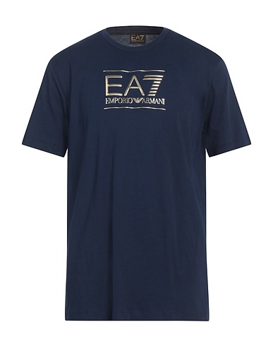 EA7 T-shirt Navy blue 100% Cotton