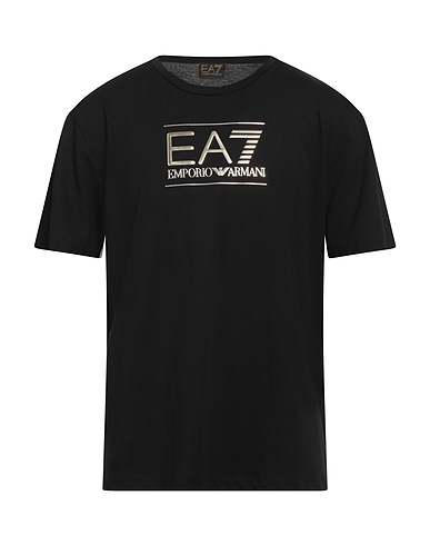 EA7 T-Shirt Schwarz 100% Baumwolle