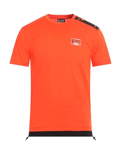 EA7 T-shirt Orange 100% Cotton