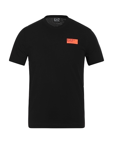 EA7 T-shirt Black 100% Cotton
