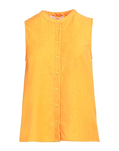 CARACTÈRE Solid color shirts & blouses Mandarin 100% Polyester