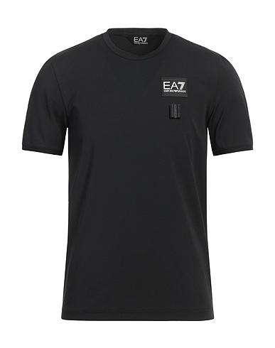 EA7 T-shirt Black 80% Polyester, 20% Elastane