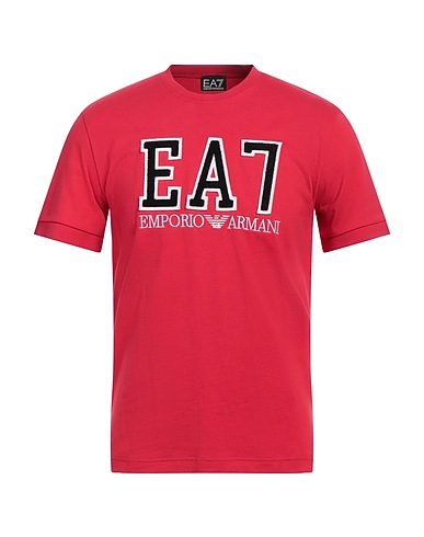 EA7 T-shirt Red 100% Cotton