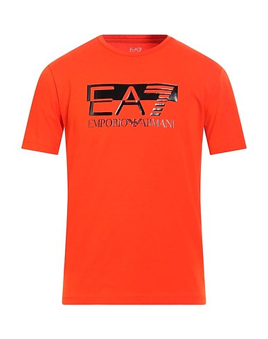 EA7 T-Shirt Orange 95% Baumwolle, 5% Elastan