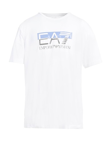 EA7 T-shirt White 95% Cotton, 5% Elastane