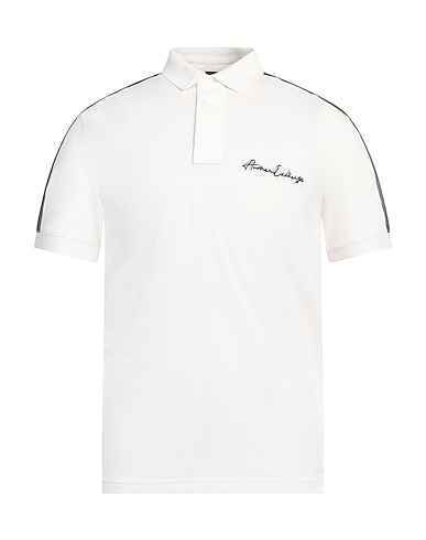 ARMANI EXCHANGE Polo shirt White 95% Cotton, 5% Elastane
