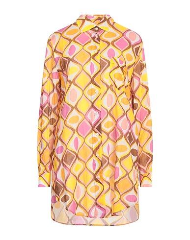 0039 ITALY Patterned shirts & blouses Yellow 100% Cotton