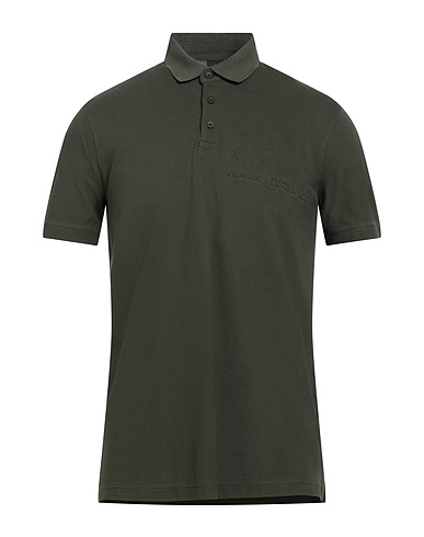 ARMANI EXCHANGE Polo shirt Military green 100% Cotton