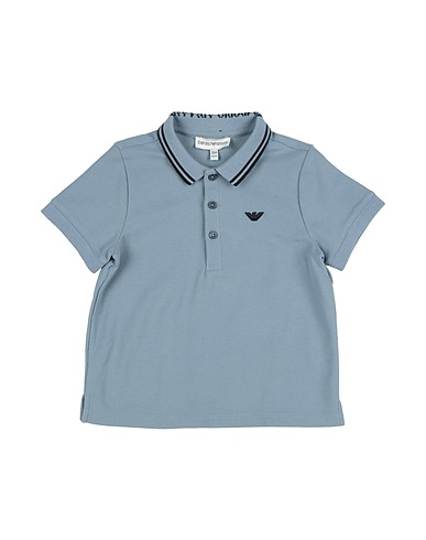 EMPORIO ARMANI ポロシャツ ブルーグレー コットン 100%