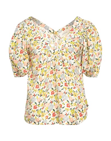 THE GREAT. Silk top Pastel yellow 100% Silk