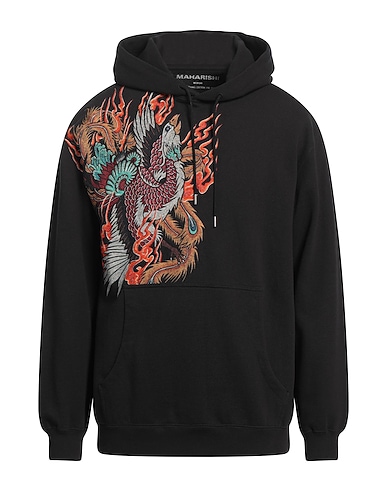 MAHARISHI Hooded track jacket  Black 100% Organic cotton
