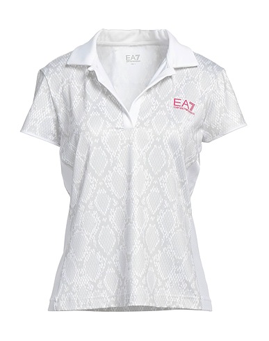 EA7 Polo shirt Beige 90% Recycled polyester, 10% Elastane