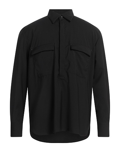 PT Torino Solid colour shirt Black 100% Virgin Wool