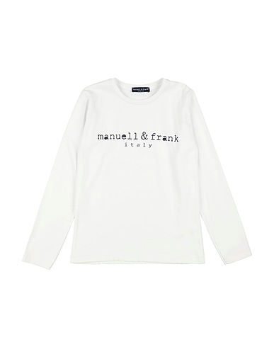 MANUELL & FRANK T-shirt White 90% Cotton, 10% Elastane