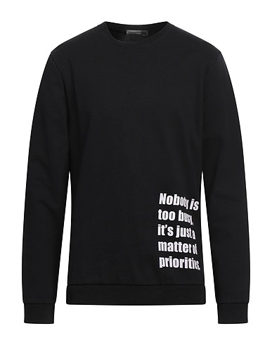 MESSAGERIE Sweatshirt Black 80% Cotton, 20% Polyester